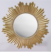 Resim Armanda Yuvarlak Ayna Altın 