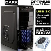 Resim Dark Optimus 500W USB 3.0 ve SSD Ready 12Cm Fan ATX Kasa 