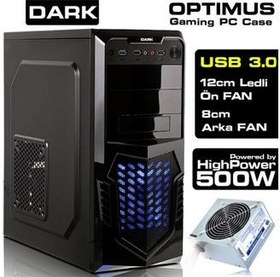 Resim Dark Optimus 500W USB 3.0 ve SSD Ready 12Cm Fan ATX Kasa 