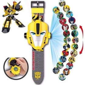 Resim Kumik Bumblebee Figürlü Projeksiyonlu Dijital Kol Saati 