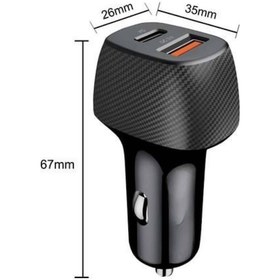 Resim Drnds Araç İçi Hızlı Şarj Soketi 38w Oto Çakmaklık Type-c Araba Çakmaklık Başlık 