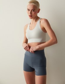 Resim Penti Antrasit Yüksek Bel Toparlayıcı Şort Biker Form Tayt 