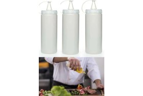 Resim Mediterian Şeffaf 400 ml Yağdanlık Seti, 2'li, Pratik ve şık tasarım, Beyaz renk 