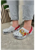 Resim Günlük Anne Kız Terlik Sabo Hemşire Doktor Aşçı Sandalet Desenli Taban Crocs Crf-8246 Bunny 