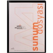 Resim UMIX Siyah A4 Önden Cepli Sunum Dosyası (80 Adet) (BLG008195) 