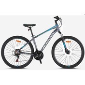 Resim Kron Tx 75 Trekking V-fren 28" Jant 17' Kadro 21 Vites Dağ Bisikleti Mat Gri Siyah Mavi Gri - Siyah 