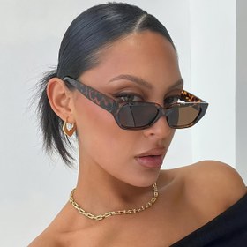 Resim 1 Çift Retro Küçük Çerçeve Leopar Desenli Moda Gözlük - Şık Siyah ve Kahverengi Hayvan Desenli Kadınlar İçin Gözlükler, PC Malzeme, Günlük veya Resmi Kıyafetler İçin Mükemmel, Leopar Desenli Gözlük 