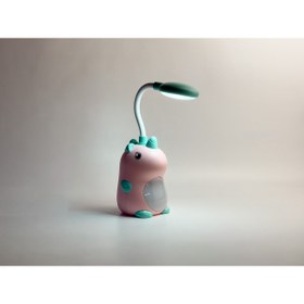 Resim bakgelal Sevimli Dinozor LED Masa Lambası – Esnek Boyunlu, Gece Lambası ve Okuma Işığı, Çocuk Odası 