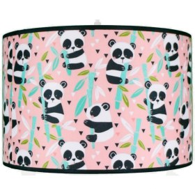 Resim Şenay Aydınlatma Çocuk odası Silindir Kumaş Sarkıt Avize-Yavruağzı Panda 