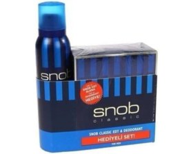Resim Snob Classic 100 ml EDT Erkek Parfüm Seti ve 150 ml Deodorant Sprey Hediye İçin Meyveli Koku 