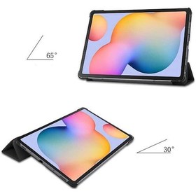 Resim Galaxy Tab S7 Plus T970 Uyumlu Zore Smart Cover Standlı 1-1 Kılıf-siyah Tablet Kılıfı 