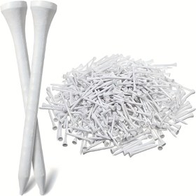 Resim Erkekler için 120 adet HUAEN Premium 3-1/4" Beyaz Ahşap Golf Tee'leri - Pürüzsüz Parlatılmış Yüzey, Dayanıklı Golf Topu Aksesuarları, Günlük Kullanım İçin Toptan Paket, Golf Topu Destekleyici | Üniforma Golf Tee'leri | Pürüzsüz Bitişli Tee'ler, Golf Aksesuarları 