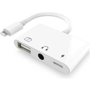 Resim Ason Plus 3in1 Iphone-Ipad Lightning To Kulakılık ve USB Kamera Okuyucu Otg 