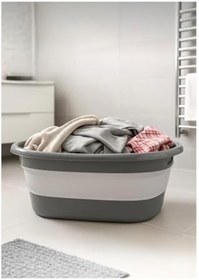 Resim Akordiyon Katlanır Sepet Katlanabilir Çamaşır Sepeti Orta Boy 