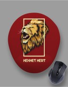 Resim Kişiye Özel Aslan Temalı Bilek Destekli Mouse Pad 