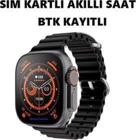 Resim teknotrust 400-500 mAh Watch S8 Ultra Sim Kartlı 4g 1gb Ram 16gb Hafıza 8.1 Android App Yükleme BTK KAYITLI 24 