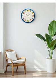Resim Büro Ev Ofis Çocuk Odası Duvar Saati İçin 36cm Mavi Mekanizma Diğer 