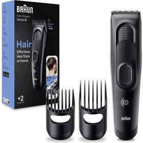 Resim Braun Series 5 HC5330 Erkekler Için 17 Uzunluk Ayarına Sahip Saç Kesme Makinesi 