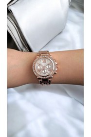 Resim DARK BLANC Roma Rakamli Rose Gold M Kors Model Takvimli Kol Saati 