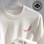 Resim Men'S 100% Pamuklu Rahat T-Shirt Kırmızı Biber Baskı ile - Yumuşak, Rahat, Yuvarlak Yaka, Kısa Kollu, Dış Mekan Aktiviteleri ve Ev Giyimi için Mükemmel, Günlük Giyim Tee | Yuvarlak Yaka Tee | Pamuk Kumaş 