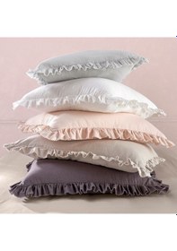 Resim Maki Home Pamuklu Yavru Ağzı Fırfırlı 2 Adet 50x70 Yastık Kılıfı 