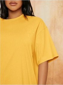Resim Unisex Kadın/Erkek Düz Renkli Özel Baskılı Oversize Pamuk Penye Bisiklet Yaka T-Shirt 