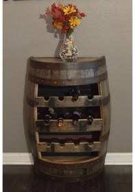 Resim Masifart Şarap Fıçısı Dresuar Yarımay Şaraplık 