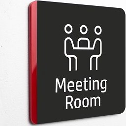 Resim Meeting Room Sign - İngilizce Toplantı Odası İsimliği - 12x24 cm 