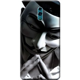 Resim Ceppare Oppo Reno Kılıf (CPH1917) Desen Baskılı Silikon Kapak Anonymous STK:602 