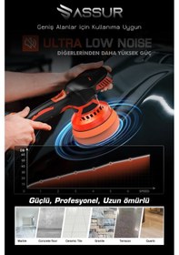 Resim Assur Asr443 12V Orbital 6 Kademeli Polisaj Makinesi Kırmızı 
