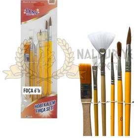 Resim İzmir Fırça Hobi Boyası Fırça Seti Foça - 6 Parça 