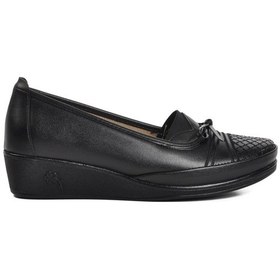 Resim Ayakmod 137 Siyah Hakiki Deri Kadın Günlük Ayakkabı 001 