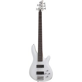 Resim Schecter C-5 Deluxe 5 Telli Bas Gitar (Satin White) 