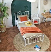 Resim Mobilyadukkanim Bella Metal Karyola 90X200 Arm139 Beyaz 