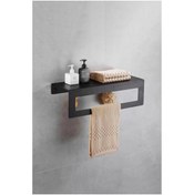 Resim KÜÇÜK ÇARŞI Düzenleyici Raflı Banyo Havluluk, Metal Havluluk 