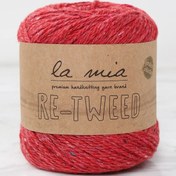 Resim La Mia Re-Tweed Kırmızı Melanj El Örgü İpi - L165 