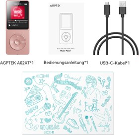 Resim MP3 Çalar 32 GB Bluetooth 5.3, 1.8 İnç Ekran, 70 Saat Çalma Süresi 