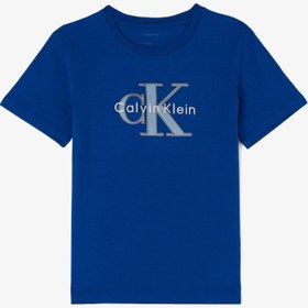 Resim Calvin Klein Monologo Çocuk Mavi T-Shirt 