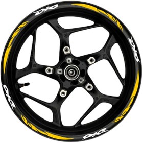 Resim globaluxe Dio Beyaz yazılı turuncu reflektif pençe şeritli 