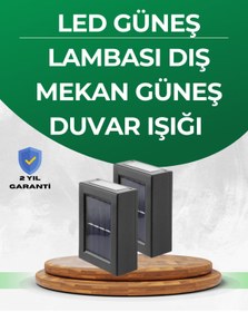 Resim Clevora Şeffaf Abajurlu Duvar Tipi Solar Işık 