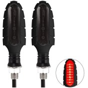 Resim Lasonstiges Motosiklet-mini 16led Açık Dönüş Sinyali Işığı Akan Su Yanıp Sönen Işık Sıralı Işık Akış Göstergesi Su Geçirmez Dropshipping 