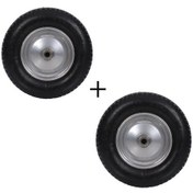 Resim Kanat 2 Adet Şişme Rulmanlı Teker 400X8 Ebat 