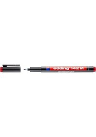 Resim Kırmızı Edding 142m Asetat Kalemi 1 MM 10lu Kutu Kırmızı 