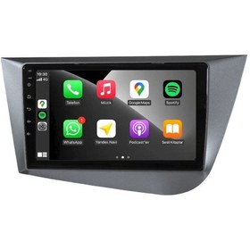 Resim Seat Leon Araç Multimedya Android Ekran Carplay Navigasyon Cihazı Double Teyp 4+64 9" 06-10 Gri Navımex 