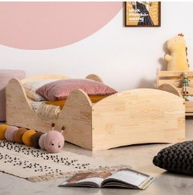Resim Markaawm Markaawm Lara Montessori Yatak Ahşap Beşik Çocuk Karyola Akçaağaç 