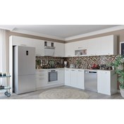 Resim Kenyap Vegas Ankastre L Mutfak 590 Cm Beyaz Tezgah Hariç Model 3 