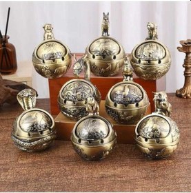 Resim Ulzyvf Zarif Yivli Yaşam Vintage Tasarım Tablası Rüzgar R Nimet Masa Küre Küllük Kül Kelimeler Kapaklı Hayvan Geçirmez Desen Dekorasyon Yf 