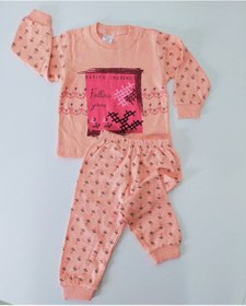 Resim imajbebe Super Mini 1-3 Yaş Kanaviçe Desenli Çocuk Pijama Takımı 