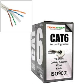 Resim TeknoGreen TK-CAT06 305m Cat6 0.57mm CCA Kablo 