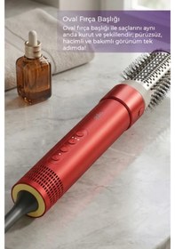 Resim Sinbo Shd-1760 5in1 Saç Şekillendirici Bldc Motor 110000 Rpm Negatif İyon Kırmızı 